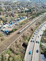 High Angle Footage of Central Watford City of England United Kingdom. March 3rd, 2024 photo