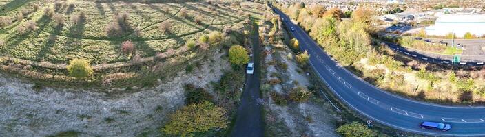 Aerial Ultra Wide Panoramic View of Luton and Dunstable Town of England UK. November 13th, 2023 photo