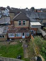 High Angle View of Luton Town of England photo