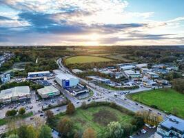 Aerial View of Central Hemel Hempstead City of England UK. November 5th, 2023 photo