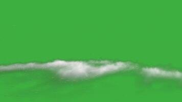 Blowing snow on green background video