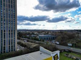 Aerial View of Central Watford City of England United Kingdom. March 3rd, 2024 photo