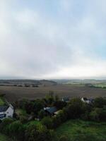 High Angle View of British Countryside Landscape at Hitchin City of England UK photo