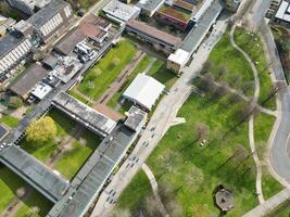 High Angle View of Central Hatfield City of England, Great Britain. March 9th, 2024 photo