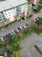 High Angle View of Central Hatfield City Hertfordshire of England, Great Britain. March 9th, 2024 photo