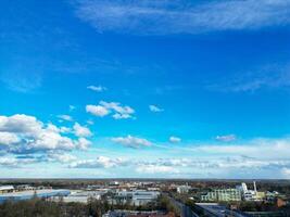 aéreo ver de ciudad centrar de welwyn jardín ciudad de Inglaterra Reino Unido. marzo 1º, 2024 foto