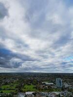 Beautiful High Angle View of Sky and Dramatical Clouds over Central Hemel Hempstead City of England Great Britain. November 5th, 2023 photo