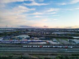 Aerial View of Central Dagenham London City of England UK. March 2nd, 2024 photo