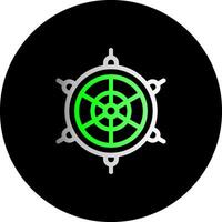 Ship wheel Dual Gradient Circle Icon vector