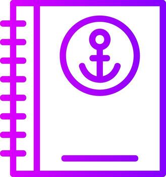 Ship log Linear Gradient Icon vector