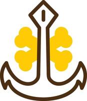 Sailor tattoo Yellow Lieanr Circle Icon vector