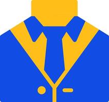 Suit and tie representing professional attire Flat Two Color Icon vector