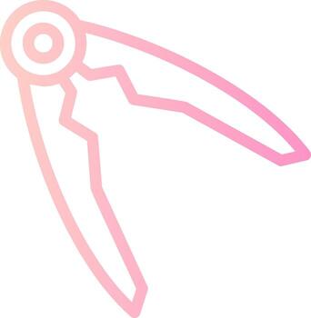 nocetto cascanueces lineal degradado icono vector