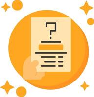 Hand with a question mark for information Tailed Color Icon vector