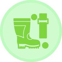 Firefighter Boot Strap Multicolor Circle Icon vector
