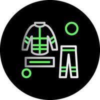Firefighter Uniform Name Tag Dual Gradient Circle Icon vector
