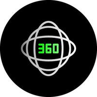 impacto 360 doble degradado circulo icono vector