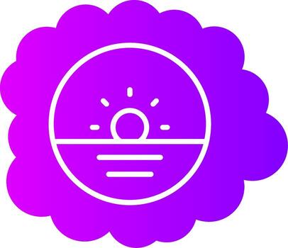 paisaje de ensueño sólido multi degradado icono vector
