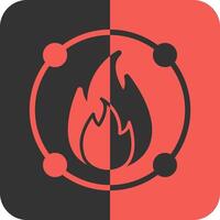 Blaze Bound Red Inverse Icon vector