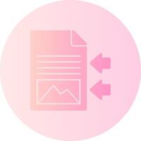Shift Sway Gradient Circle Icon vector