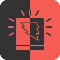 Spark Stride Red Inverse Icon vector