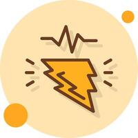 Power Pulse Filled Shadow Cirlce Icon vector