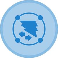 Bound Blitz Multicolor Circle Icon vector