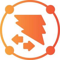 Bound Blitz Solid Multi Gradient Icon vector
