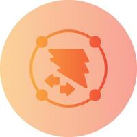 Bound Blitz Gradient Circle Icon vector
