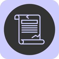 Quest Quake Linear Round Icon vector