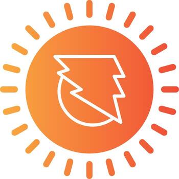 Spark Surge Solid Multi Gradient Icon vector