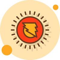 Spark Surge Filled Shadow Cirlce Icon vector