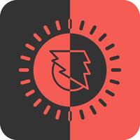 Spark Surge Red Inverse Icon vector