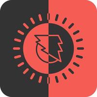 Spark Surge Red Inverse Icon vector