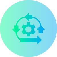 Shift Sprint Gradient Circle Icon vector
