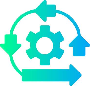 Shift Sprint Solid Multi Gradient Icon vector