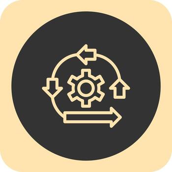 Shift Sprint Linear Round Icon vector