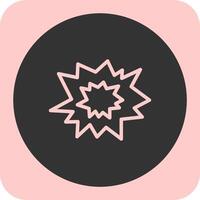 Bold Burst Linear Round Icon vector