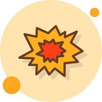 Bold Burst Filled Shadow Cirlce Icon vector