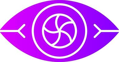 Vision Vortex Solid Multi Gradient Icon vector