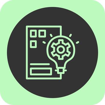 Inspire Invent Linear Round Icon vector