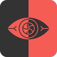 Vision Vortex Red Inverse Icon vector