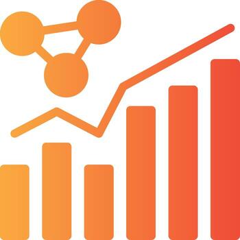 subir onda sólido multi degradado icono vector