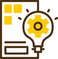 Inspire Invent Yellow Lieanr Circle Icon vector