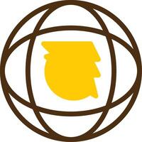 Swift Surge Yellow Lieanr Circle Icon vector