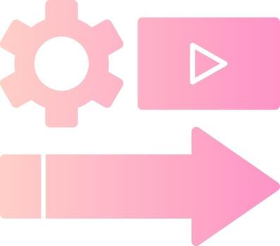 Shift Stream Solid Multi Gradient Icon vector