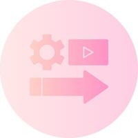 Shift Stream Gradient Circle Icon vector