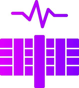 Spark Spire Solid Multi Gradient Icon vector