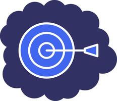 Dream Dart Solid Two Color Icon vector