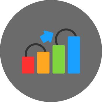 Shift Stride Flat Shadow Icon vector